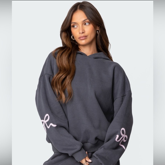 Edikted Bonney Bow Detail Hoodie - Picture 1 of 5